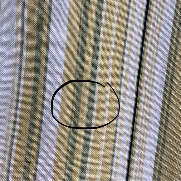 Silk- Yellow Striped Button Up Shirt size Medium - Picture 4 of 4